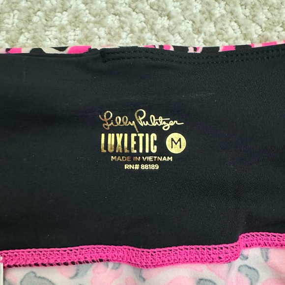 Lilly Pulitzer Weekender High Rise Leggings Pink Leopard M - Picture 7 of 7